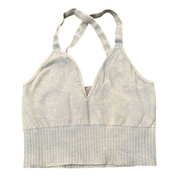 Free People Tops - Free People GOOD KARMA CROP TANK in OCEAN BREEZE 🦋🐬🌊